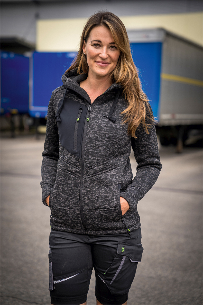 Strickjacke Casual Line Unisex Schwarz CASTJ, Gr. 2XL von Leibwächter