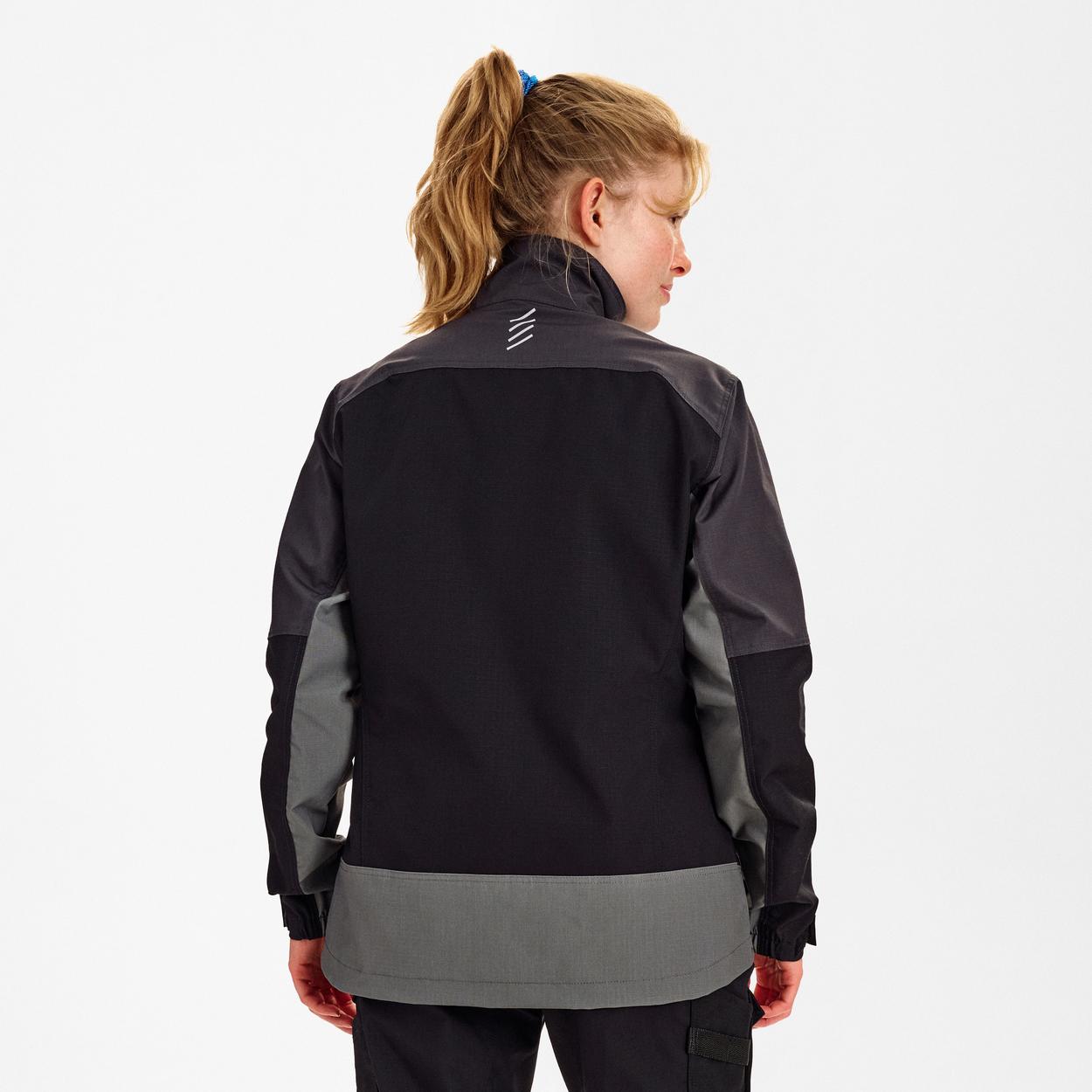 ENGEL Entire Damen Arbeitsjacke mit 2-Wege-Stretch in Schwarz/Anthrazit Grau, Größe XS
