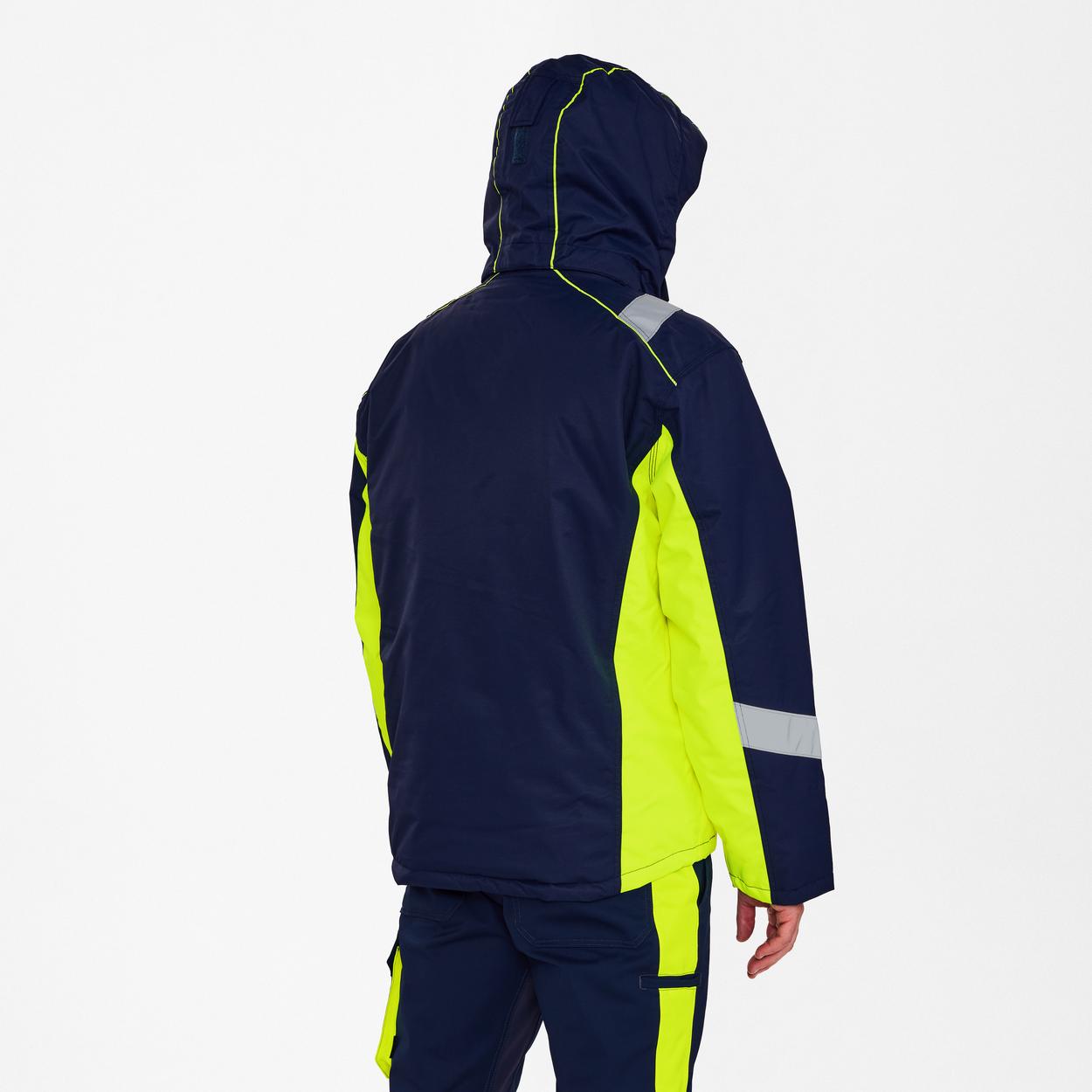 ENGEL Cargo Winterjacke in Blue Ink/Gelb, Größe XS