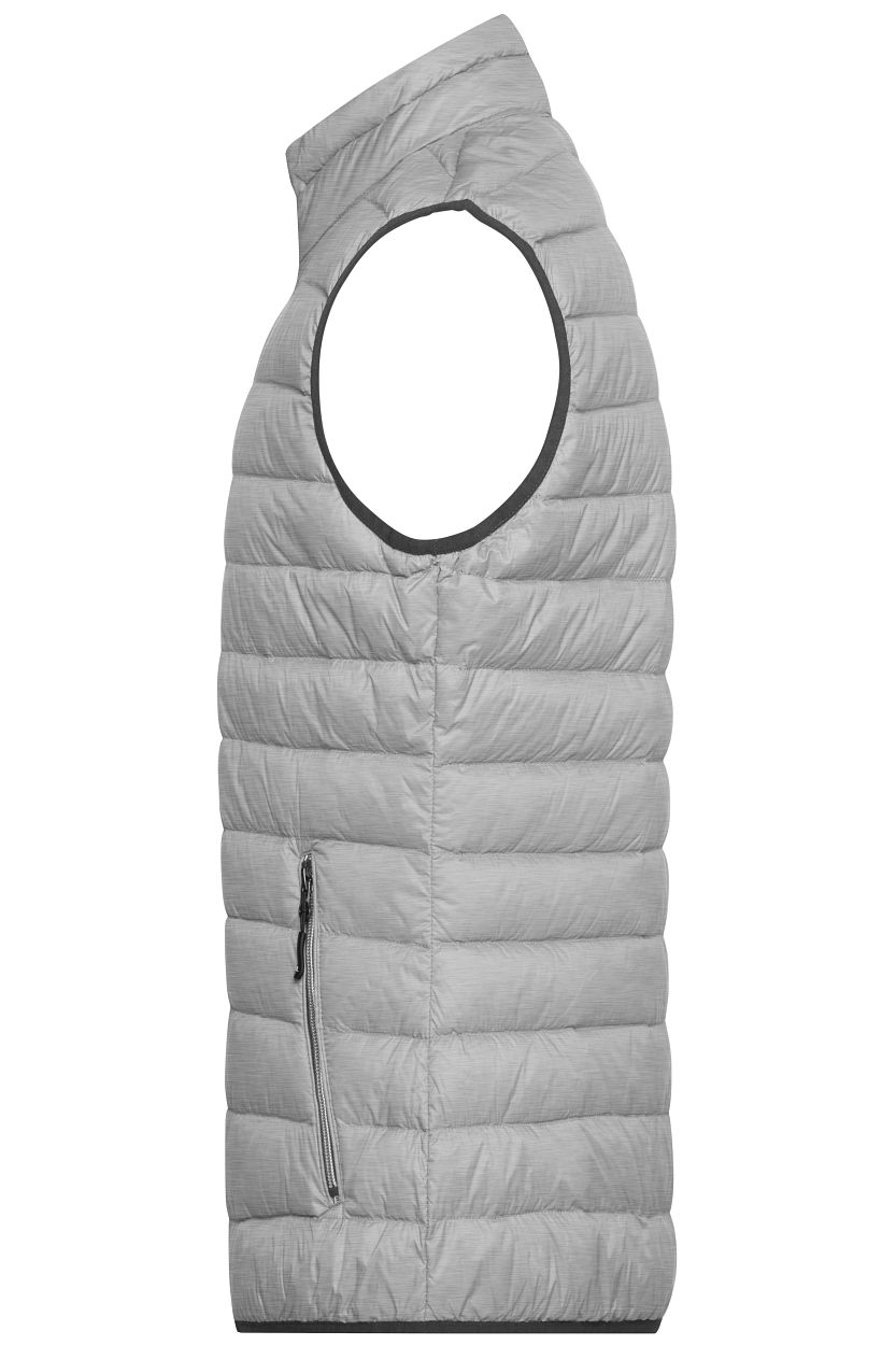 Men's Down Vest "JN1138" in Silver-Melange/Graphite, Größe 3XL - Daiber