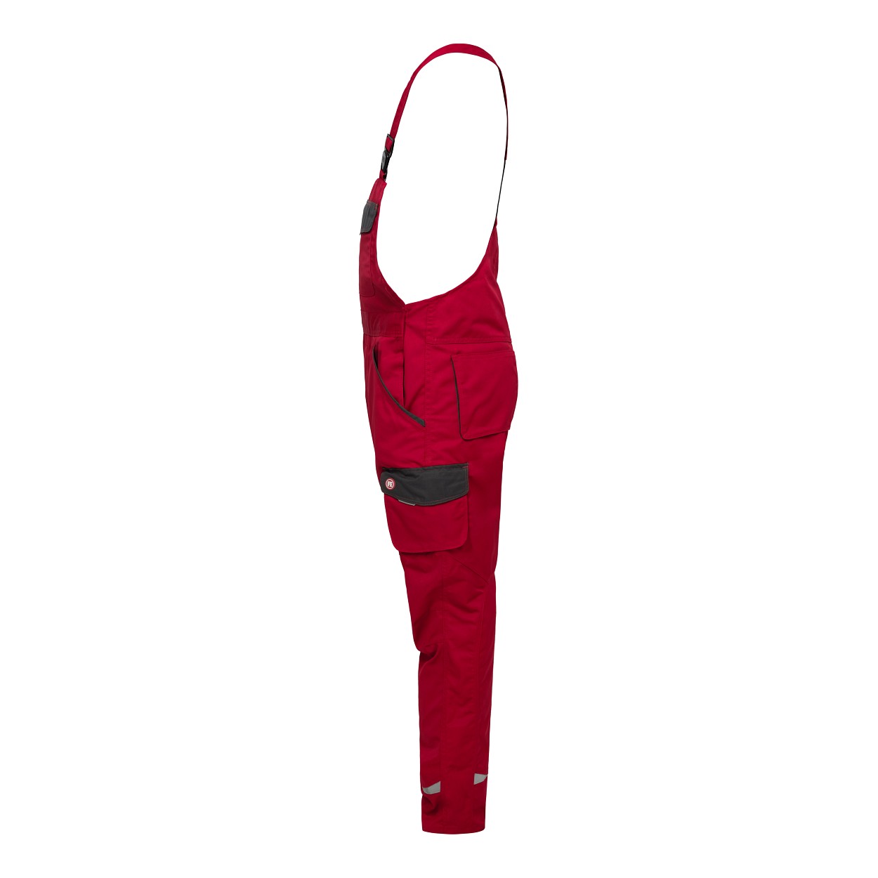 ENGEL Galaxy Light Latzhose in Tomato Red/Anthrazit Grau, Größe 58