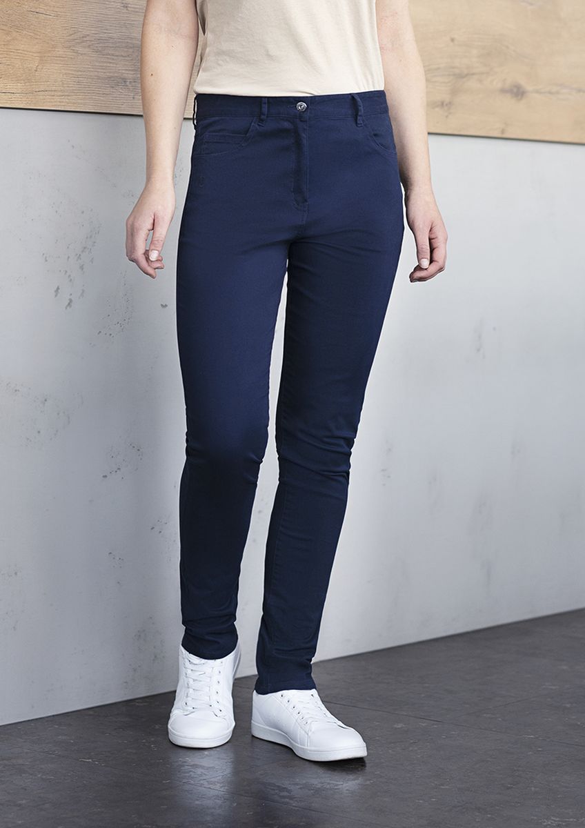 Damen 5-Pocket-Hose Classic-Stretch Größe 34/s in Nachtblau von Karlowsky