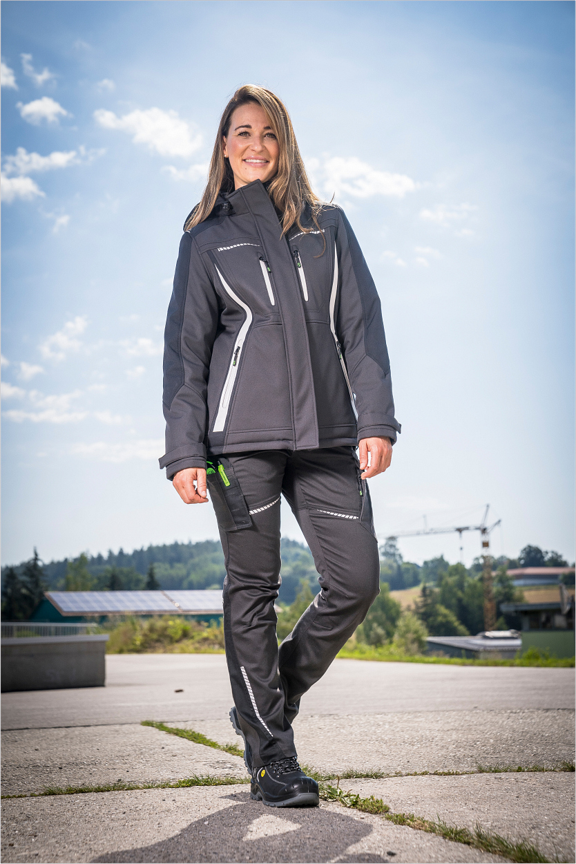 Bundhose ohne Knietaschen FLXDHO28 Flex Line in Anthrazit/Schwarz, Gr. 36 von Leibwächter