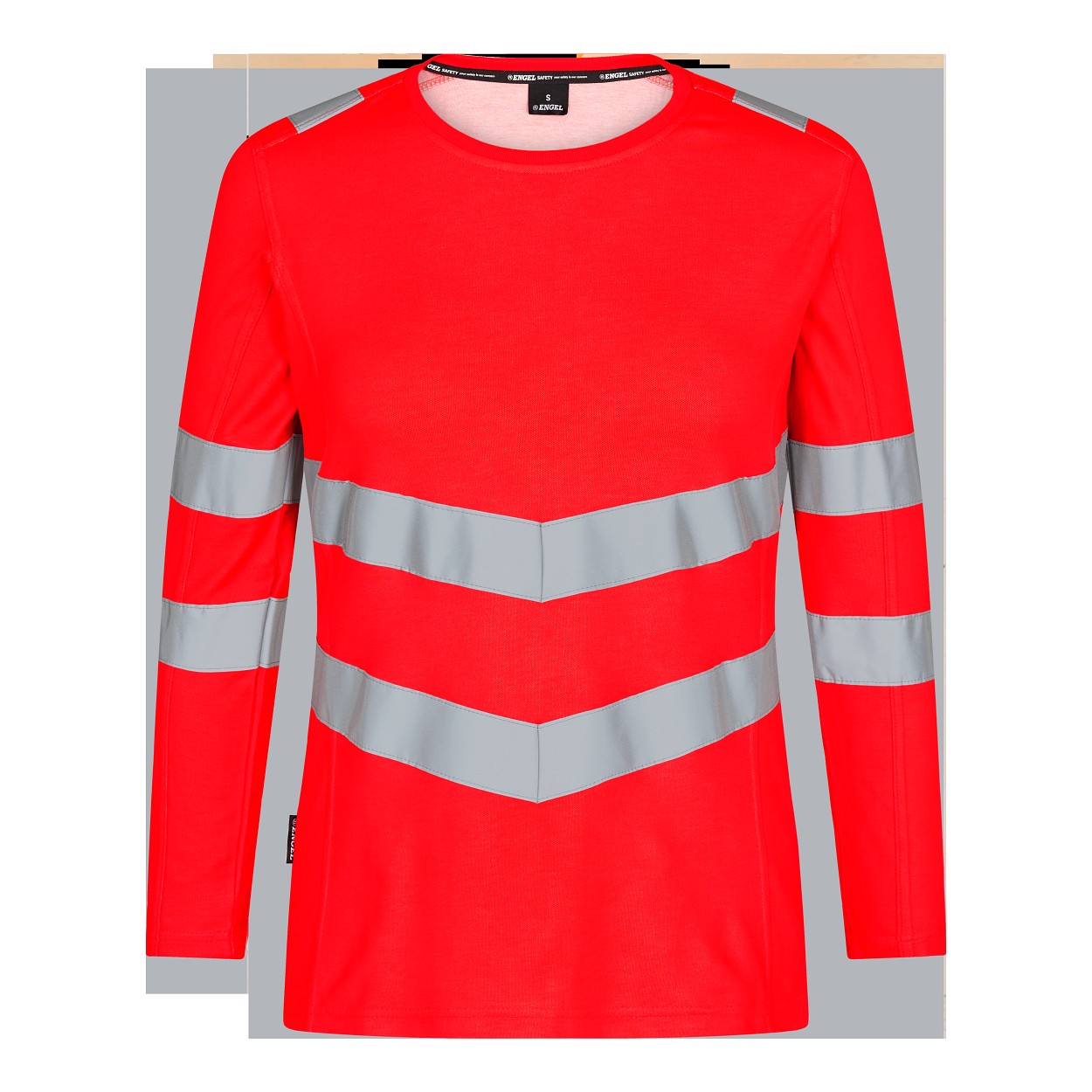 ENGEL Safety Damen langarm-Shirt in Rot, Größe XS