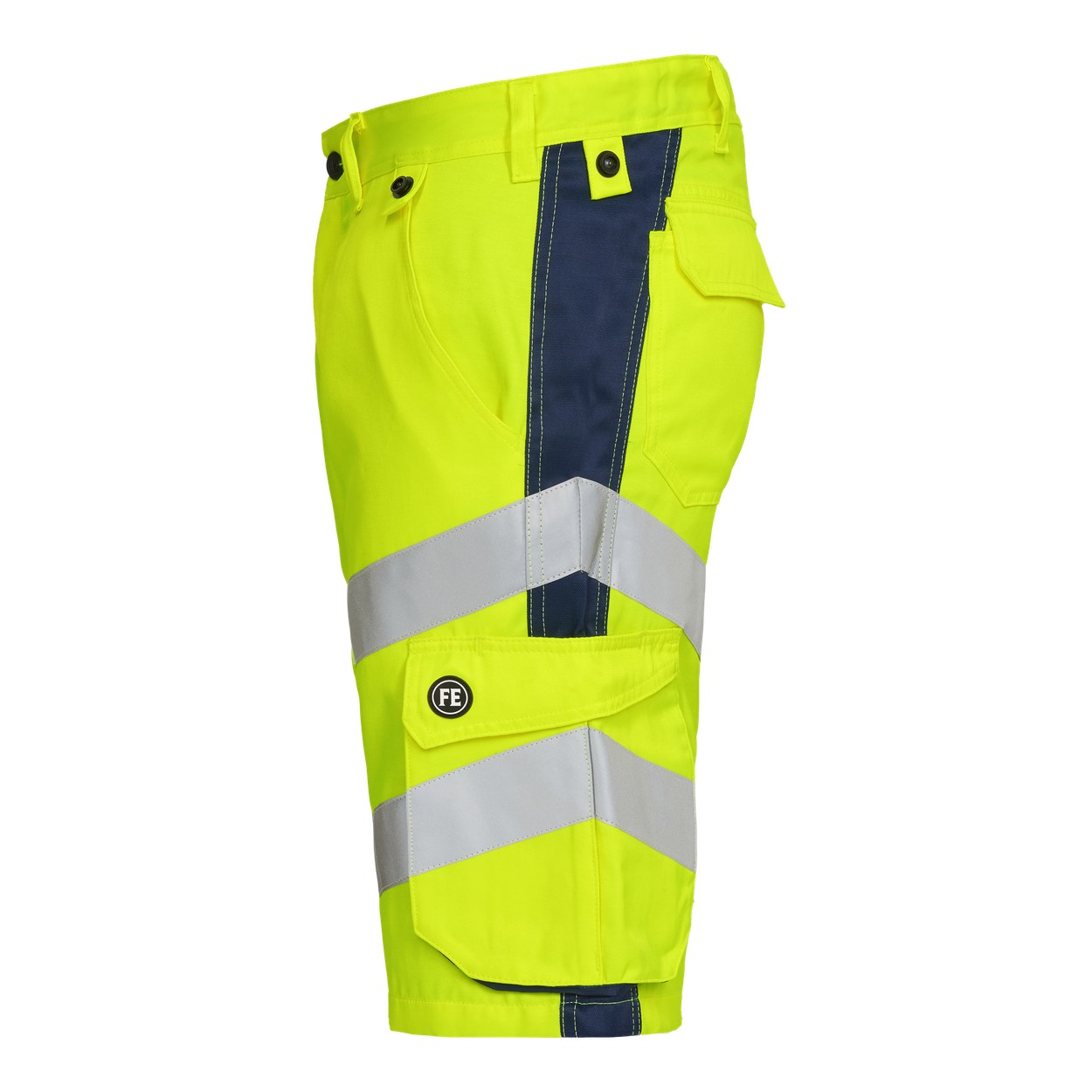 ENGEL Safety Light Arbeitsshorts in Gelb/Blue Ink, Größe 54