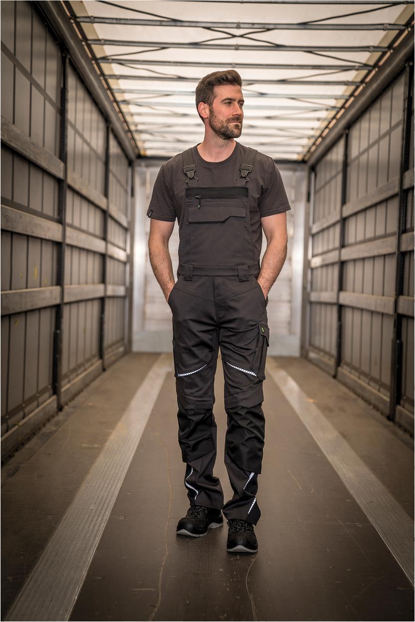 Latzhose FLEXL28 Flex Line in Anthrazit/Schwarz, Gr. 98 von Leibwächter