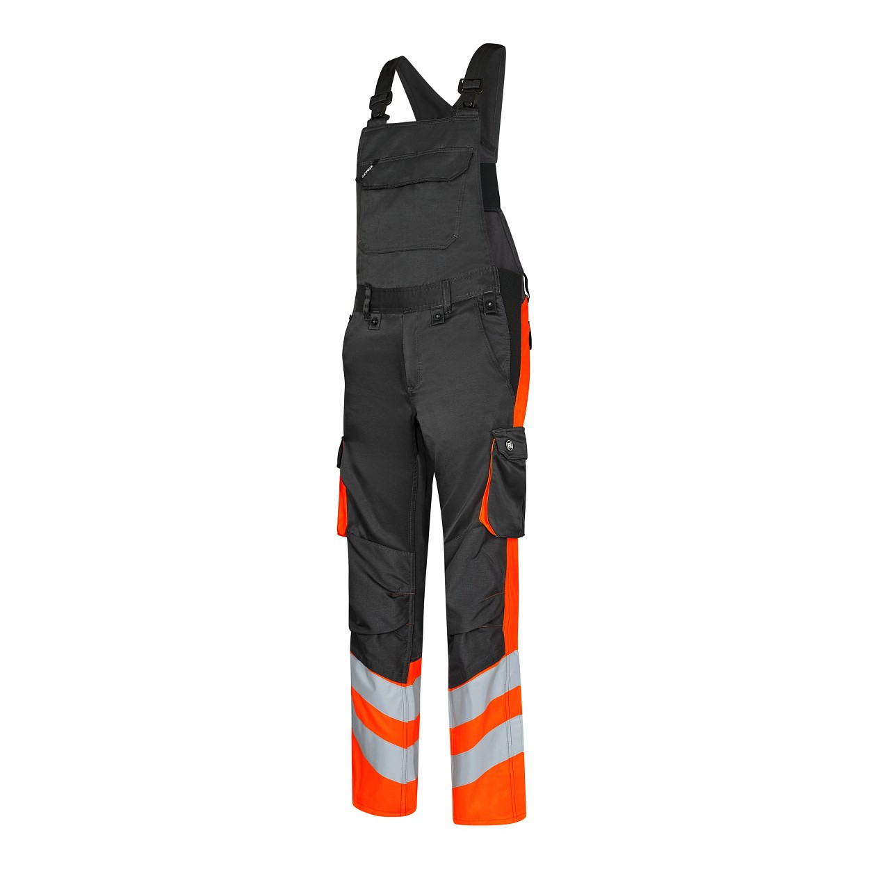 ENGEL Safety Light Latzhose in Anthrazit Grau/Orange, Größe 106