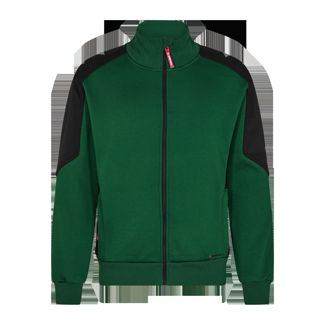 ENGEL Galaxy Sweatcardigan mit Kragen in Grün/Schwarz, Größe XS