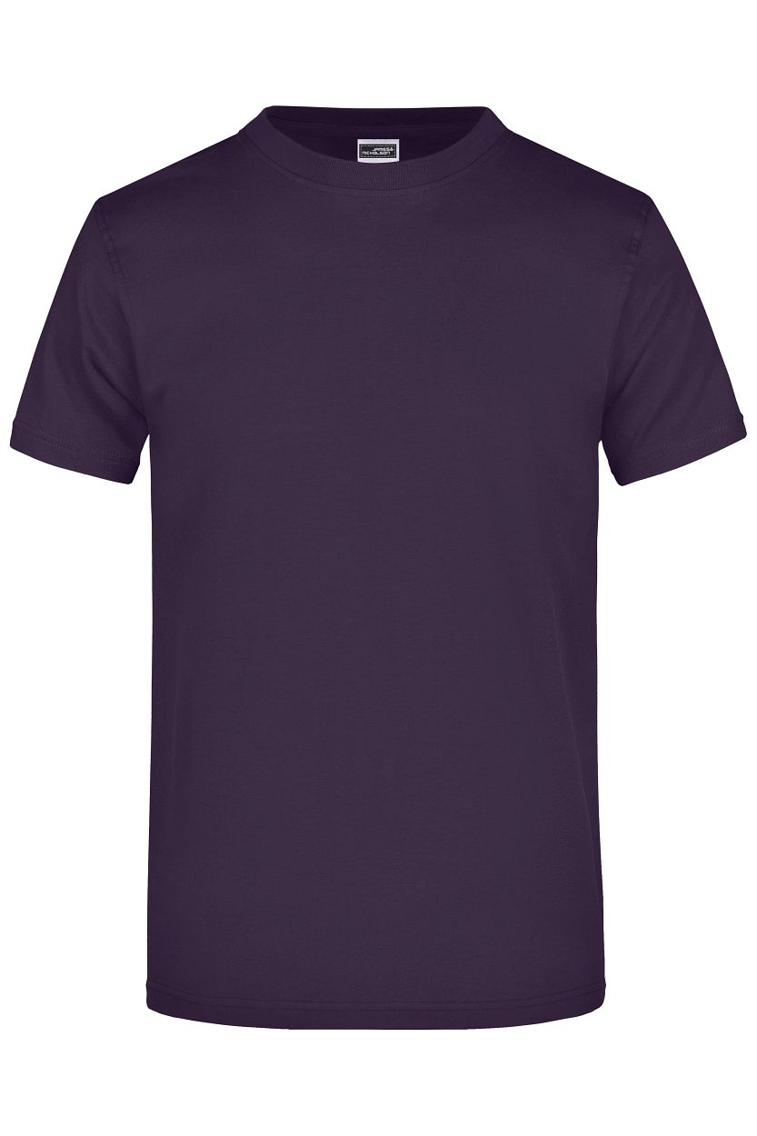 Round-T Heavy (180g/m²) "JN002" in Aubergine, Größe 5XL - Daiber