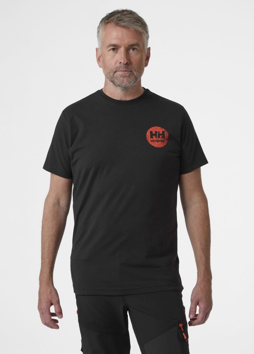 T-Shirt Logo in Black, Gr. 4XL von Helly Hansen Workwear