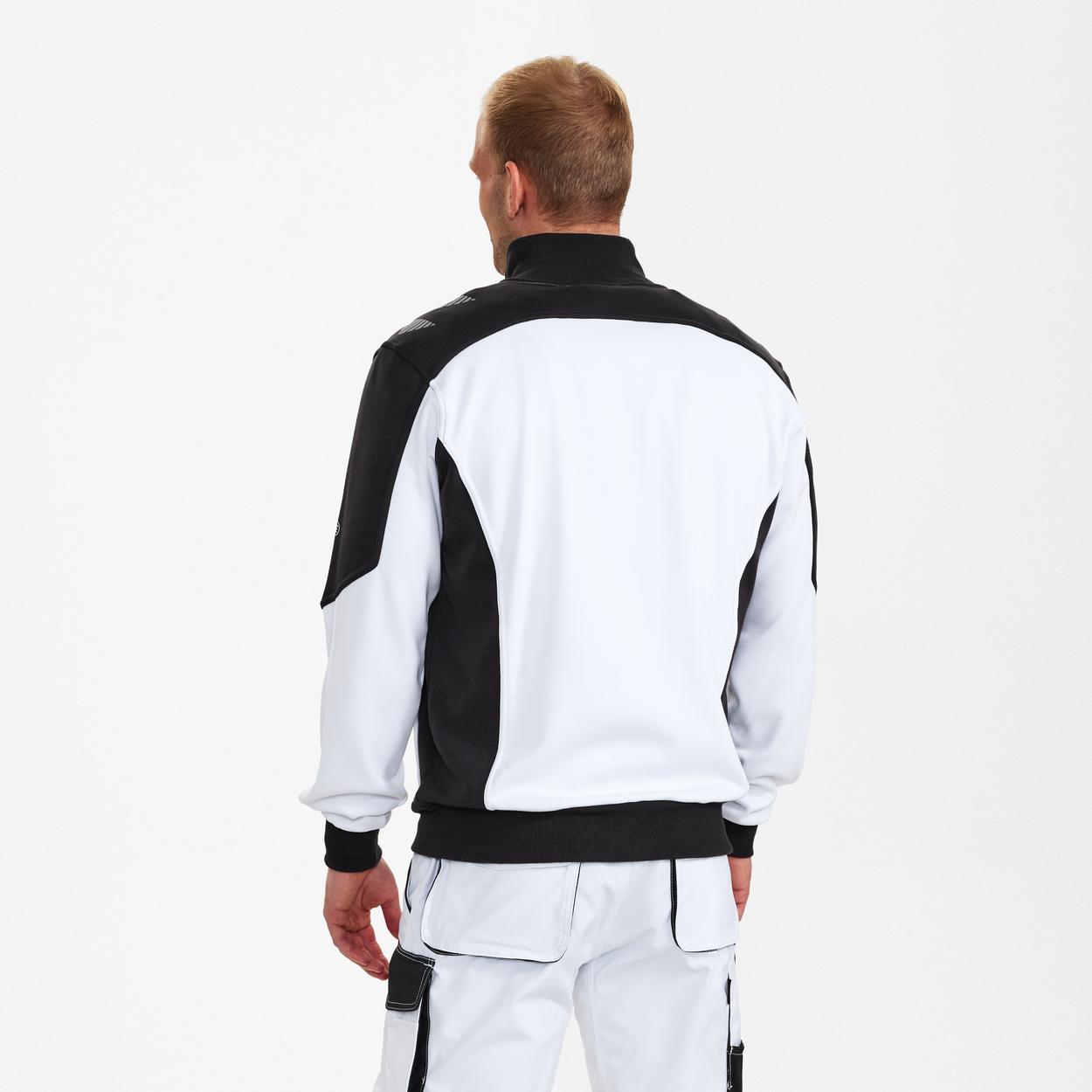 ENGEL Galaxy Sweatcardigan mit Kragen in Weiss/Anthrazit Grau, Größe XS