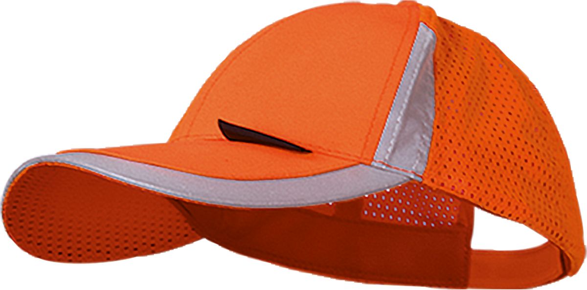 Warnschutz-Kappe mit Reflektorstreifen in leuchtorange von Vizwell