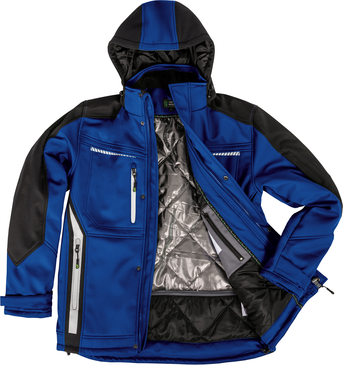 Winter-Softshelljacke Flex Line Kornblau/Schwarz FLEXI, Gr. 2XL von Leibwächter