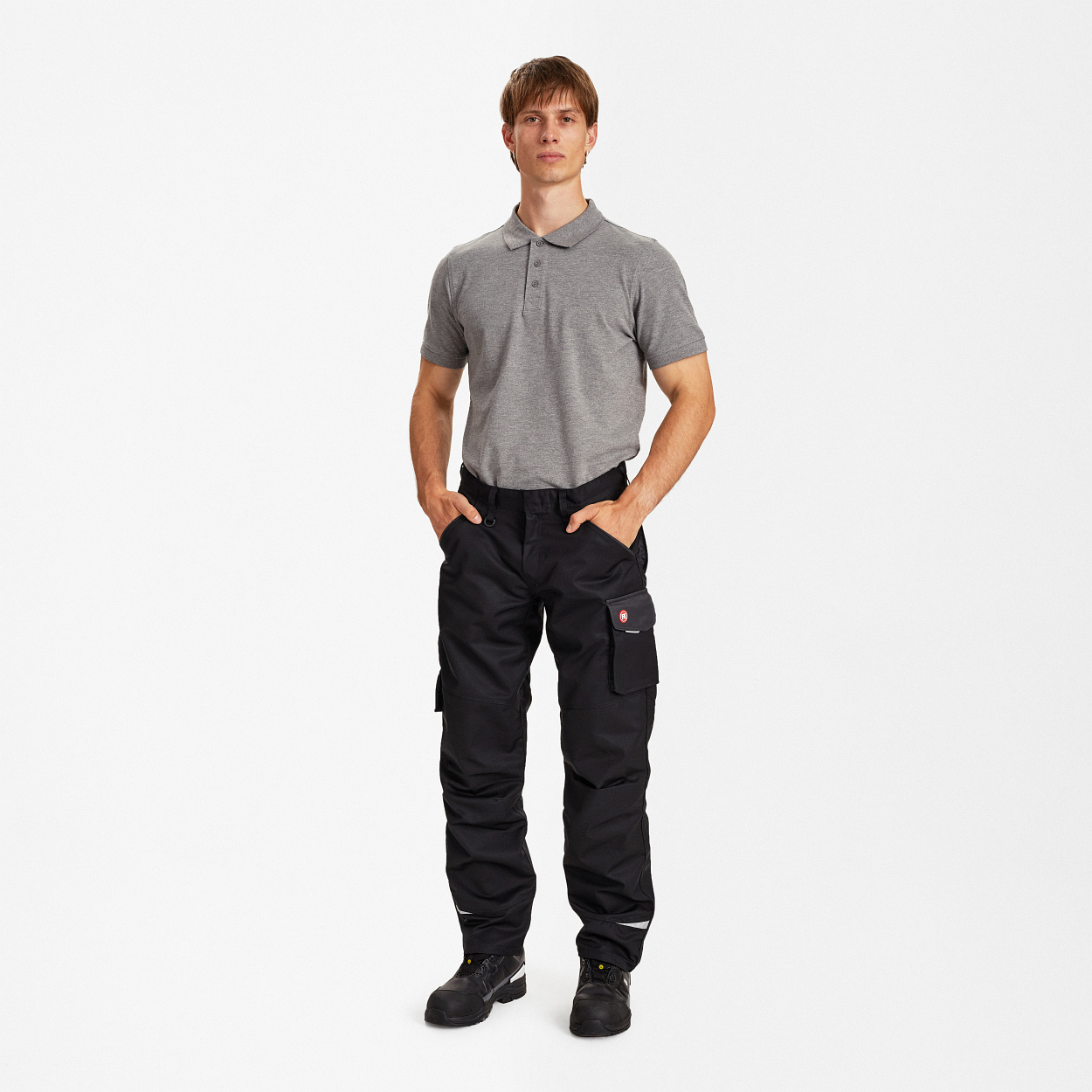 ENGEL Galaxy Light Arbeitshose in Schwarz/Anthrazit Grau, Größe 106