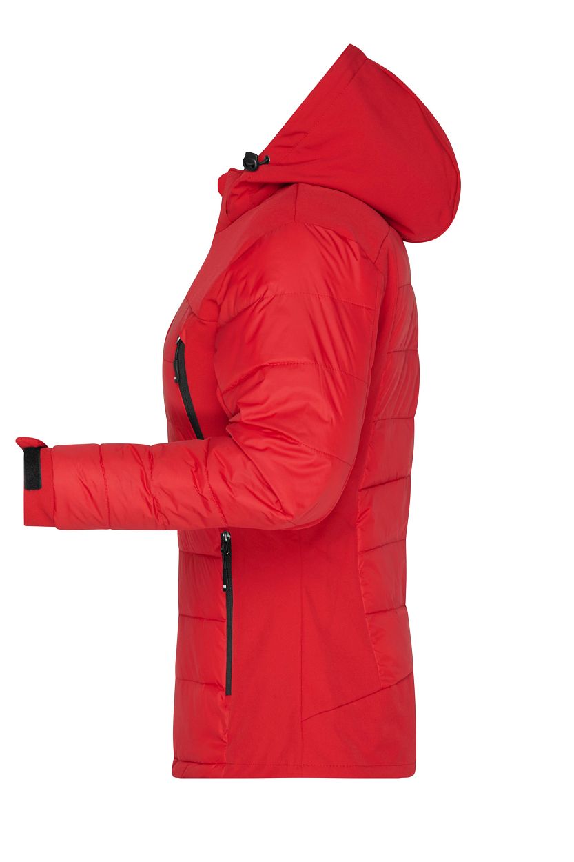 Ladies' Outdoor Hybrid Jacket "JN1049" in Red, Größe 2XL - Daiber