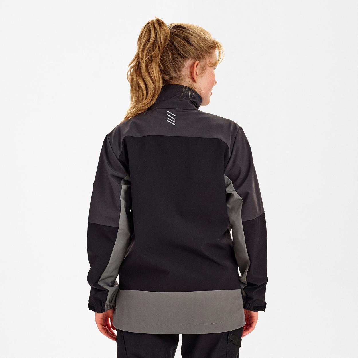 ENGEL Entire Damen Softshelljacke in Schwarz/Anthrazit Grau, Größe 3XL