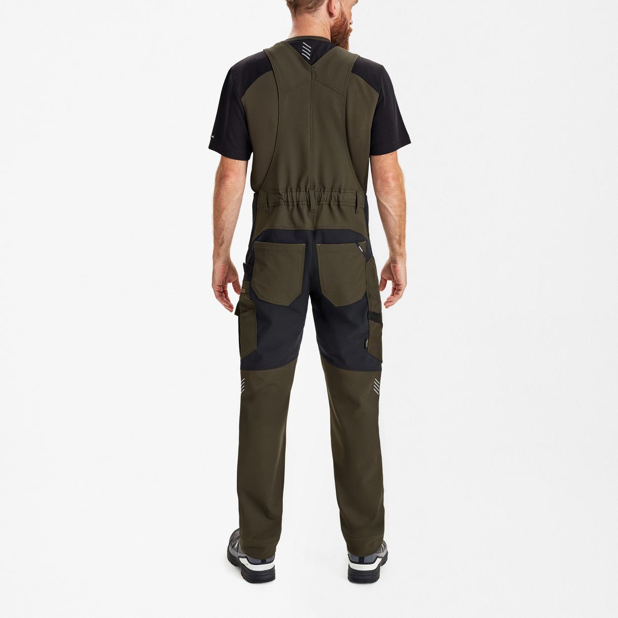 ENGEL Entire Latzhose mit 4-Wege-Stretch in Forest Green/Schwarz, Größe 26