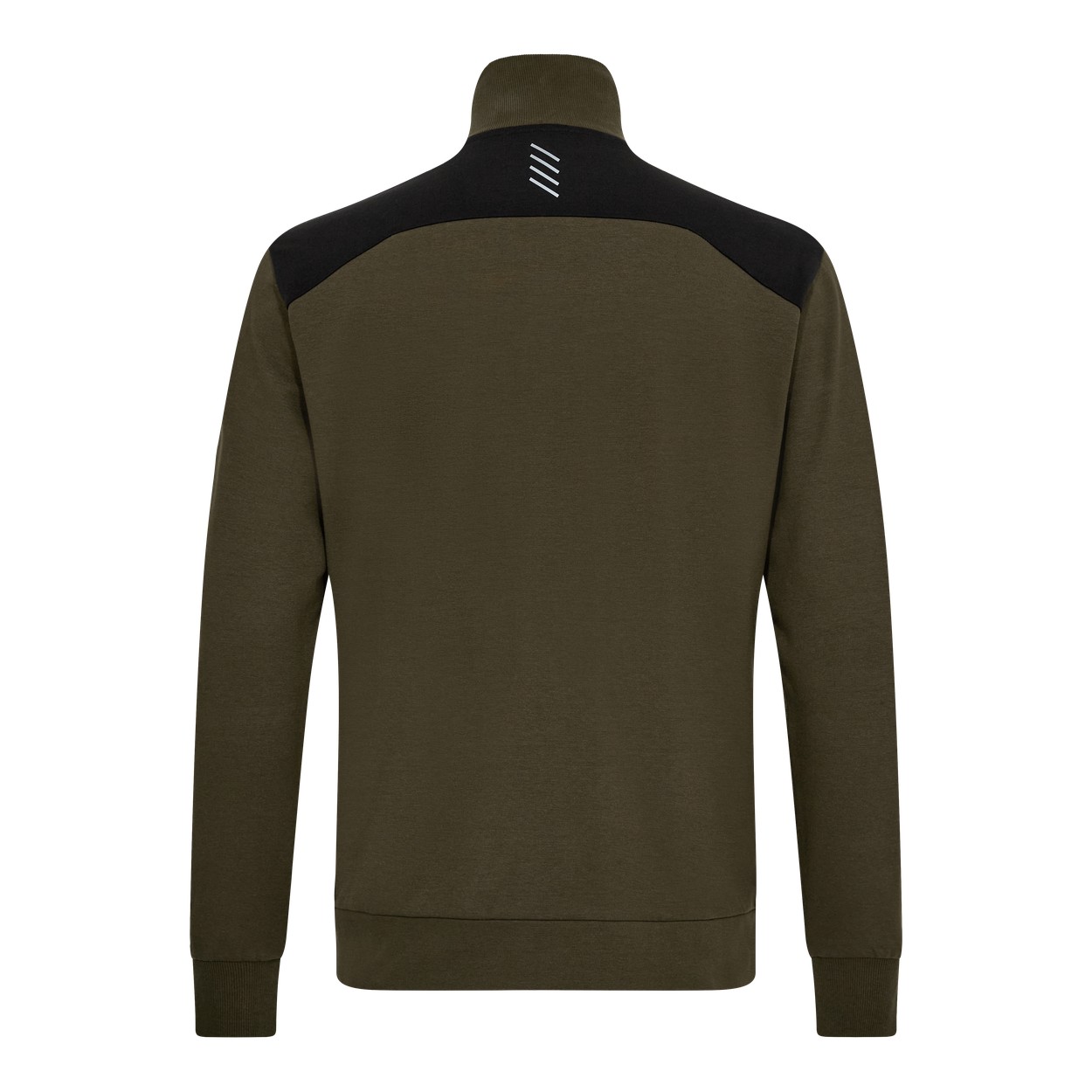 ENGEL Entire Sweatcardigan mit Kragen in Forest Green/Schwarz, Größe XS