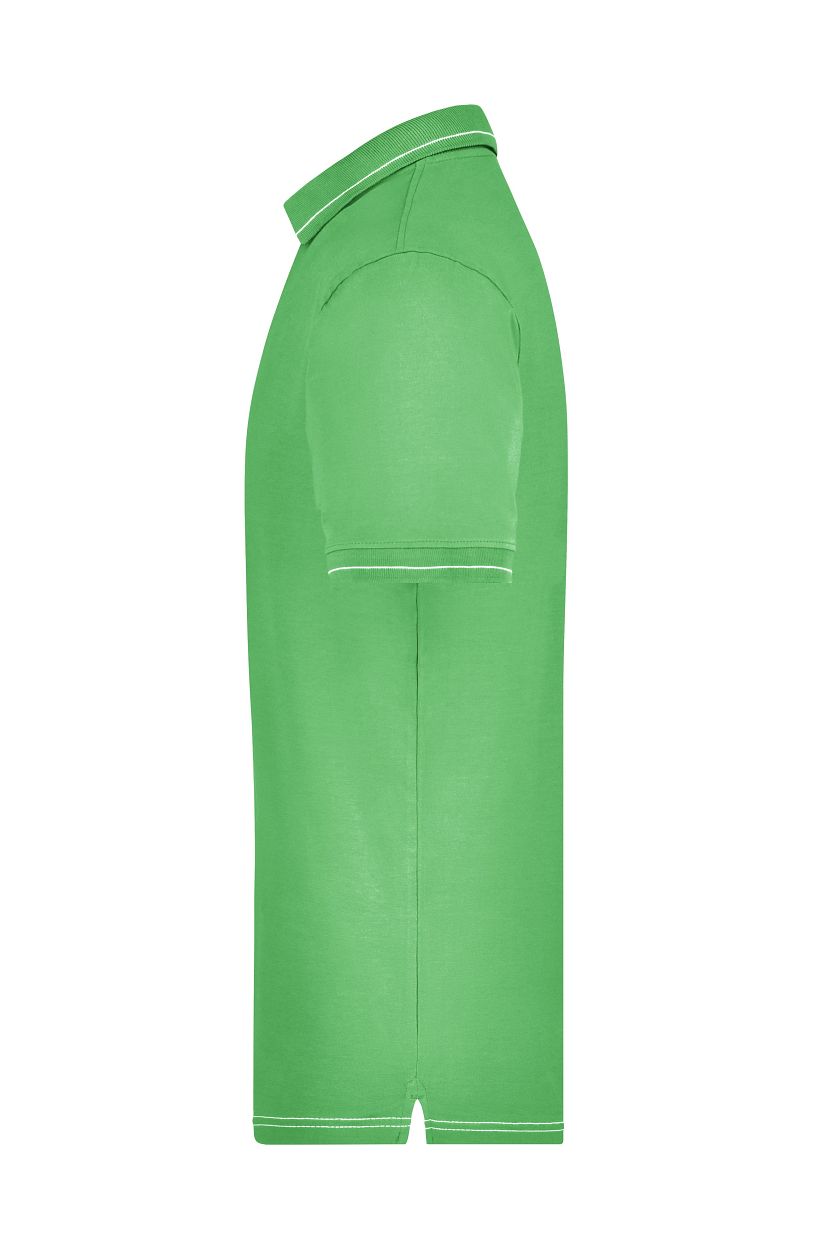 Men's Elastic Polo "JN569" in Lime-Green/White, Größe 3XL - Daiber