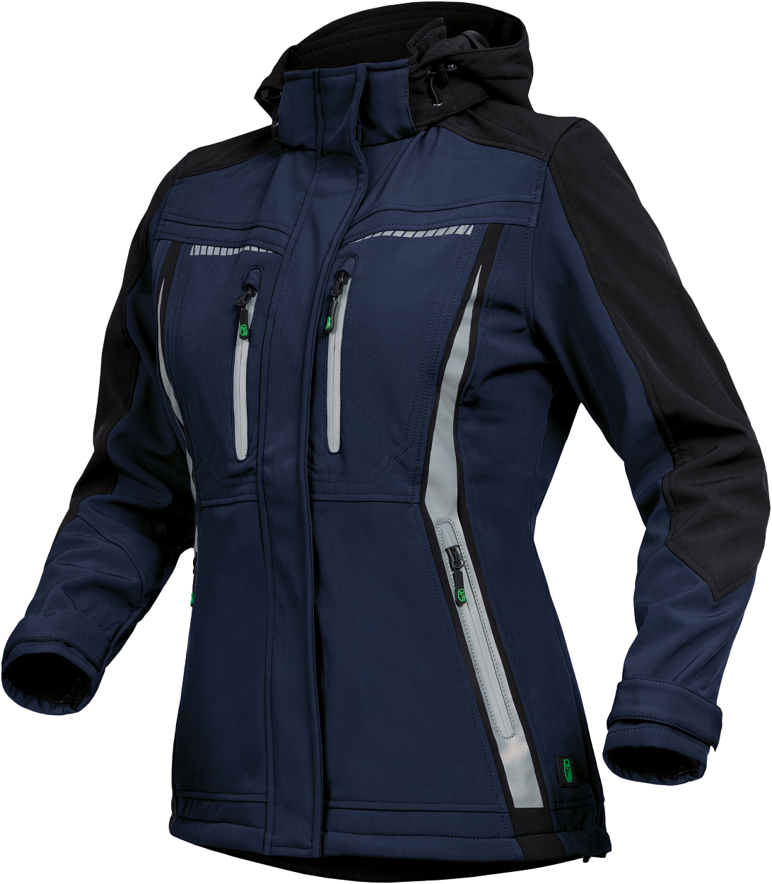 Damen Softshelljacke Flex Line Marine/Schwarz FLXDS, Gr. 52 von Leibwächter
