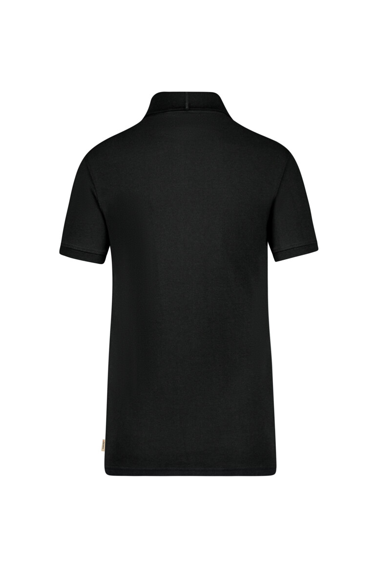 HAKRO 301 Damen Poloshirt Bio-Baumwolle GOTS in Schwarz, Größe 6XL