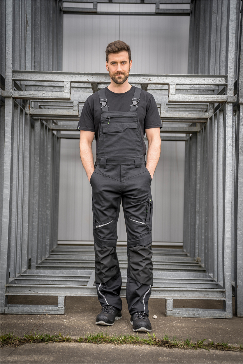 Latzhose FLEXL28 Flex Line in Anthrazit/Schwarz, Gr. 98 von Leibwächter