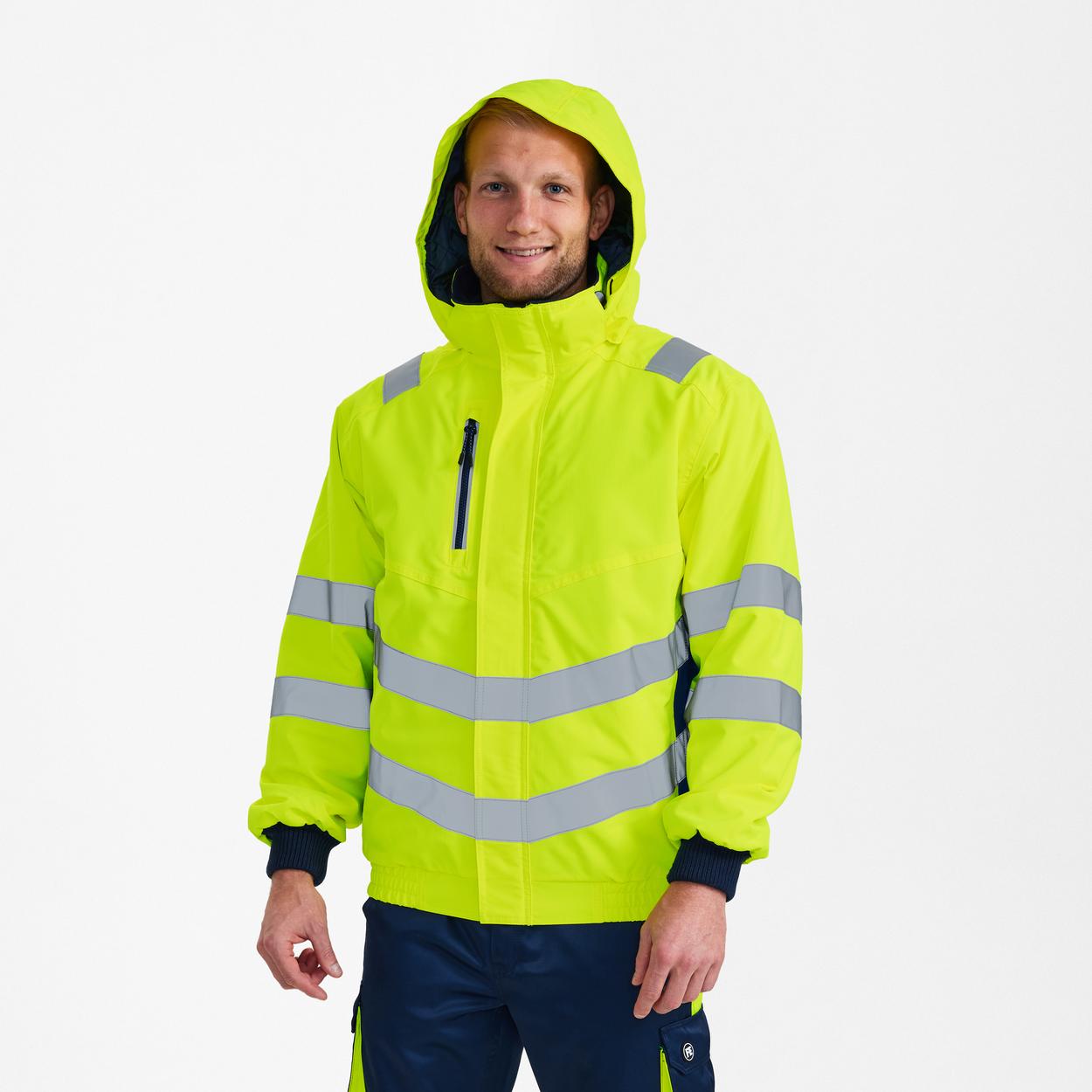 ENGEL Safety Pilotjacke in Gelb/Blue Ink, Größe XS