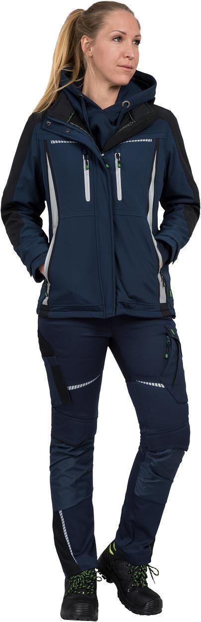 Damen Softshelljacke Flex Line Marine/Schwarz FLXDS, Gr. 52 von Leibwächter