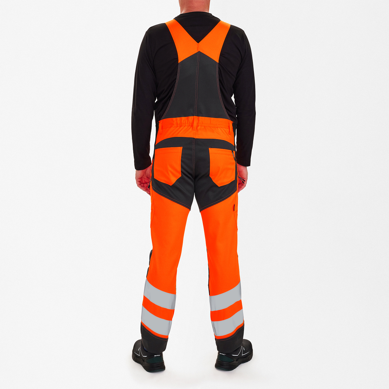 ENGEL Safety Latzhose in Orange/Anthrazit Grau, Größe 26