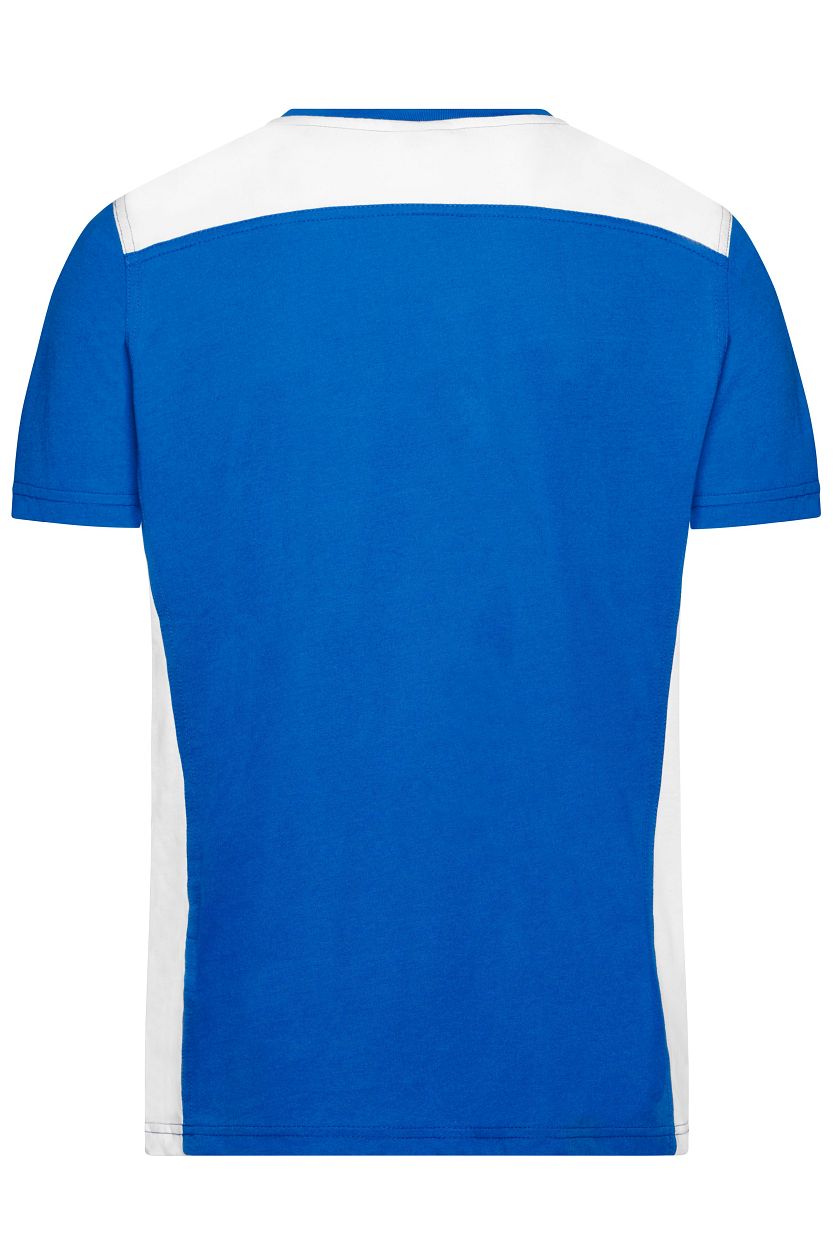 Men's Workwear T-Shirt - COLOR - "JN860" in Royal/White, Größe 6XL - Daiber