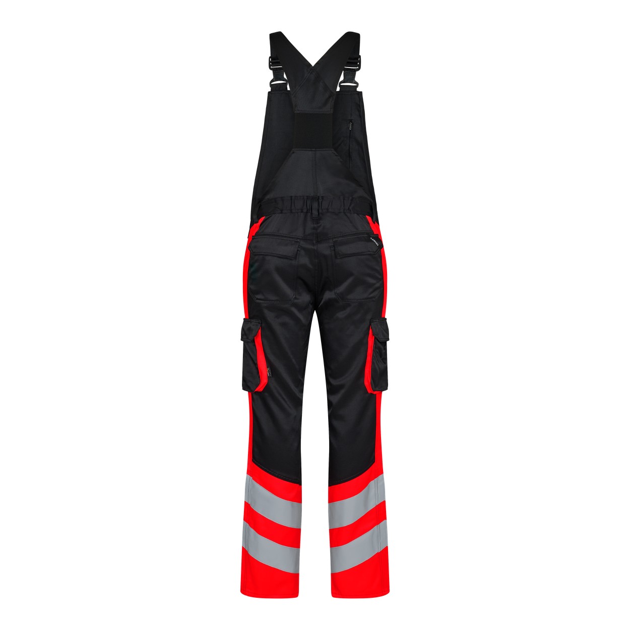 ENGEL Safety Light Latzhose in Schwarz/Rot, Größe 106