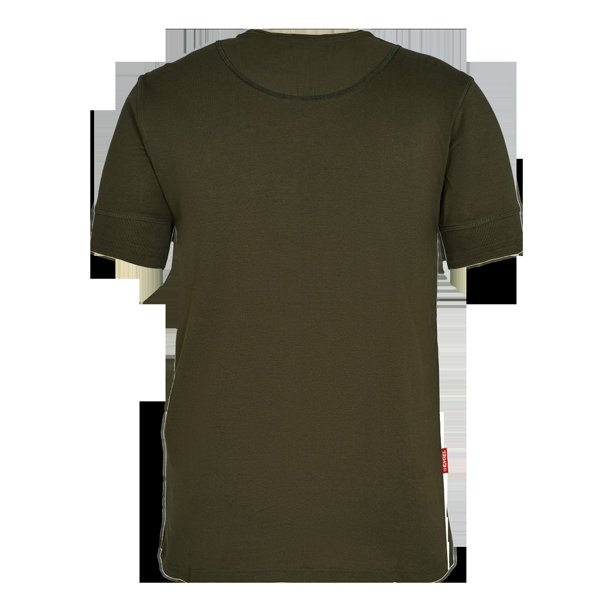 ENGEL Extend Grandad T-Shirt in Forest Green, Größe XS