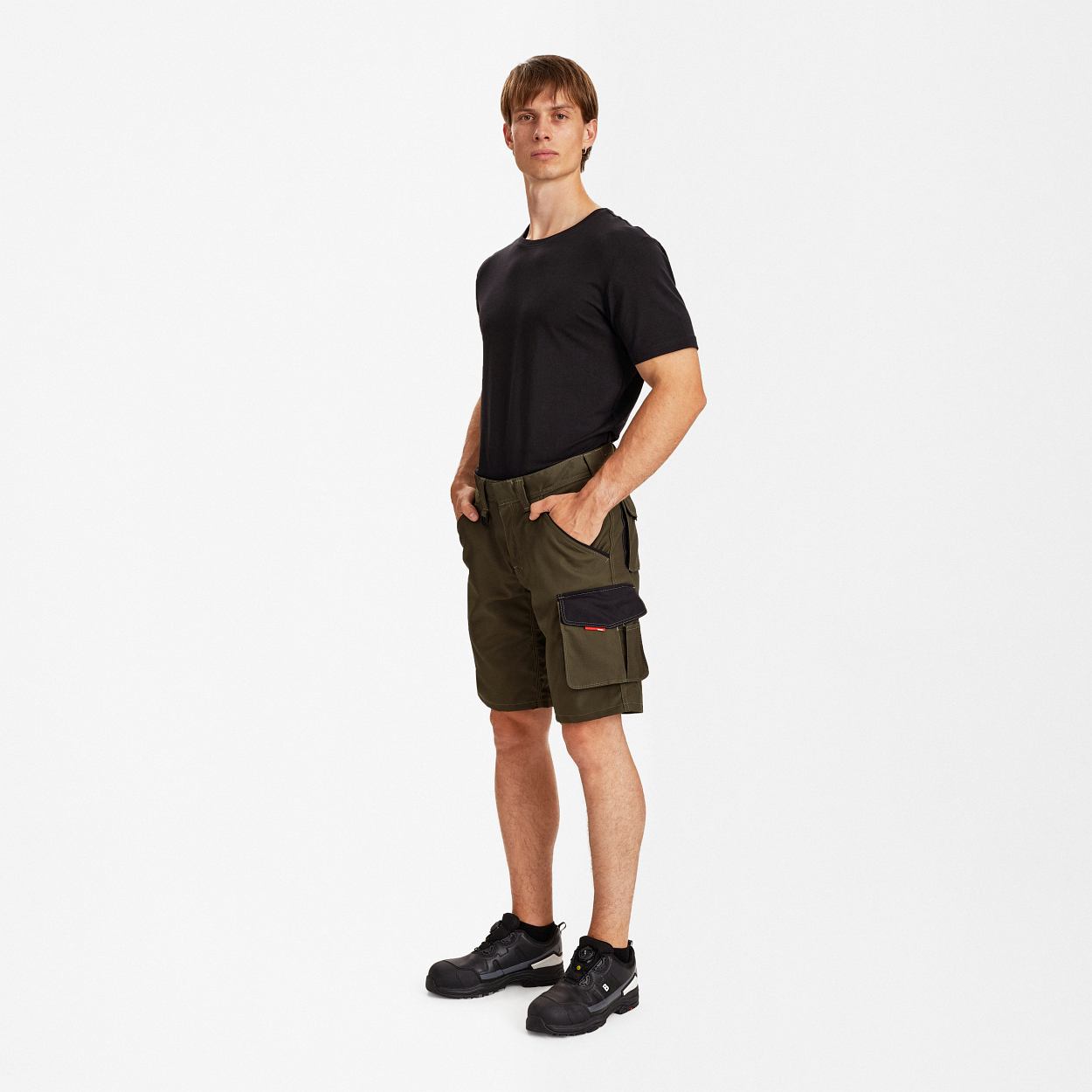 ENGEL Galaxy Arbeitsshorts in Forest Green/Schwarz, Größe 54