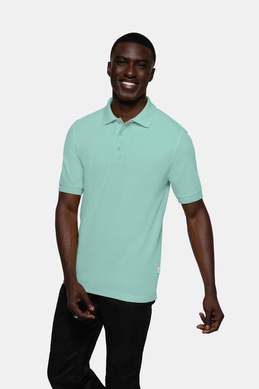 HAKRO 816 Poloshirt MIKRALINAR® in Eisgrün, Größe 6XL
