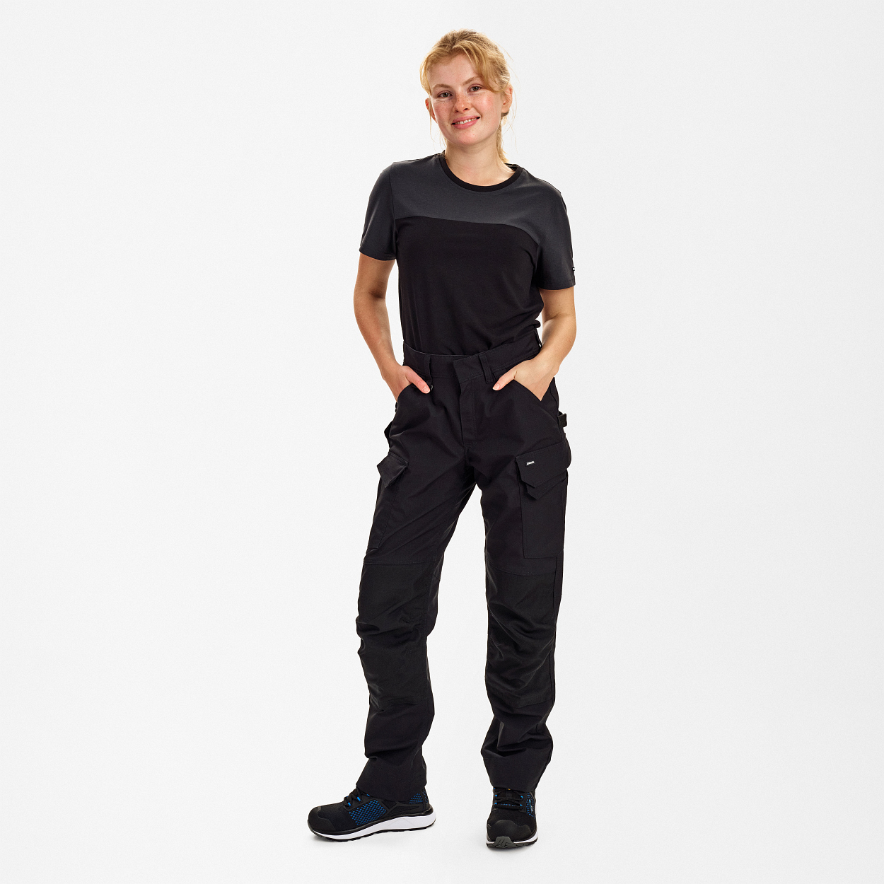 Entire Damen Arbeitshose mit Stretch in Schwarz, Größe 48