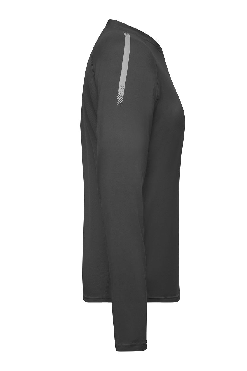 Ladies' Sports Shirt Long-Sleeved GRS "JN521" in Titan, Größe 2XL - Daiber