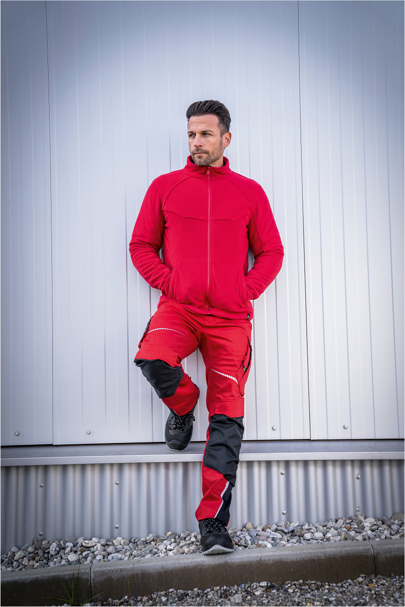 Polar-Fleecejacke Unisex CAFLJ, Gr. 3XL von Leibwächter Bundhose Flex Line in Rot-Schwarz, Gr. 98 von Leibwächter