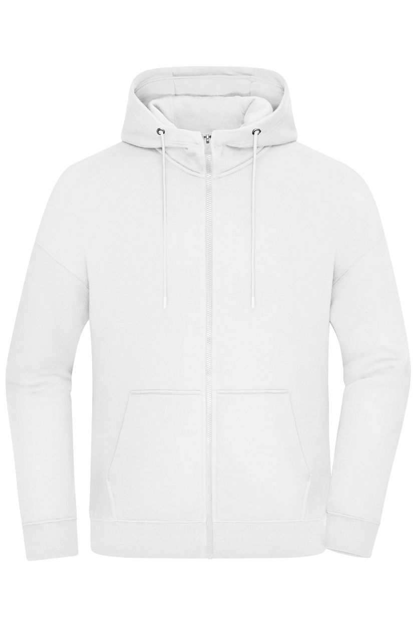 Oversized Hooded Jacket UNISEX OCS Blended & RCS "8043" in White, Größe 3XL - Daiber
