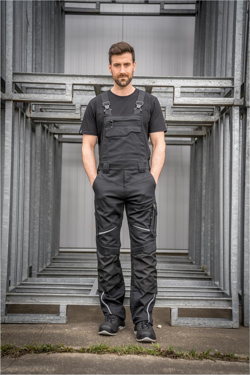 Latzhose FLEXL28 Flex Line in Anthrazit/Schwarz, Gr. 98 von Leibwächter