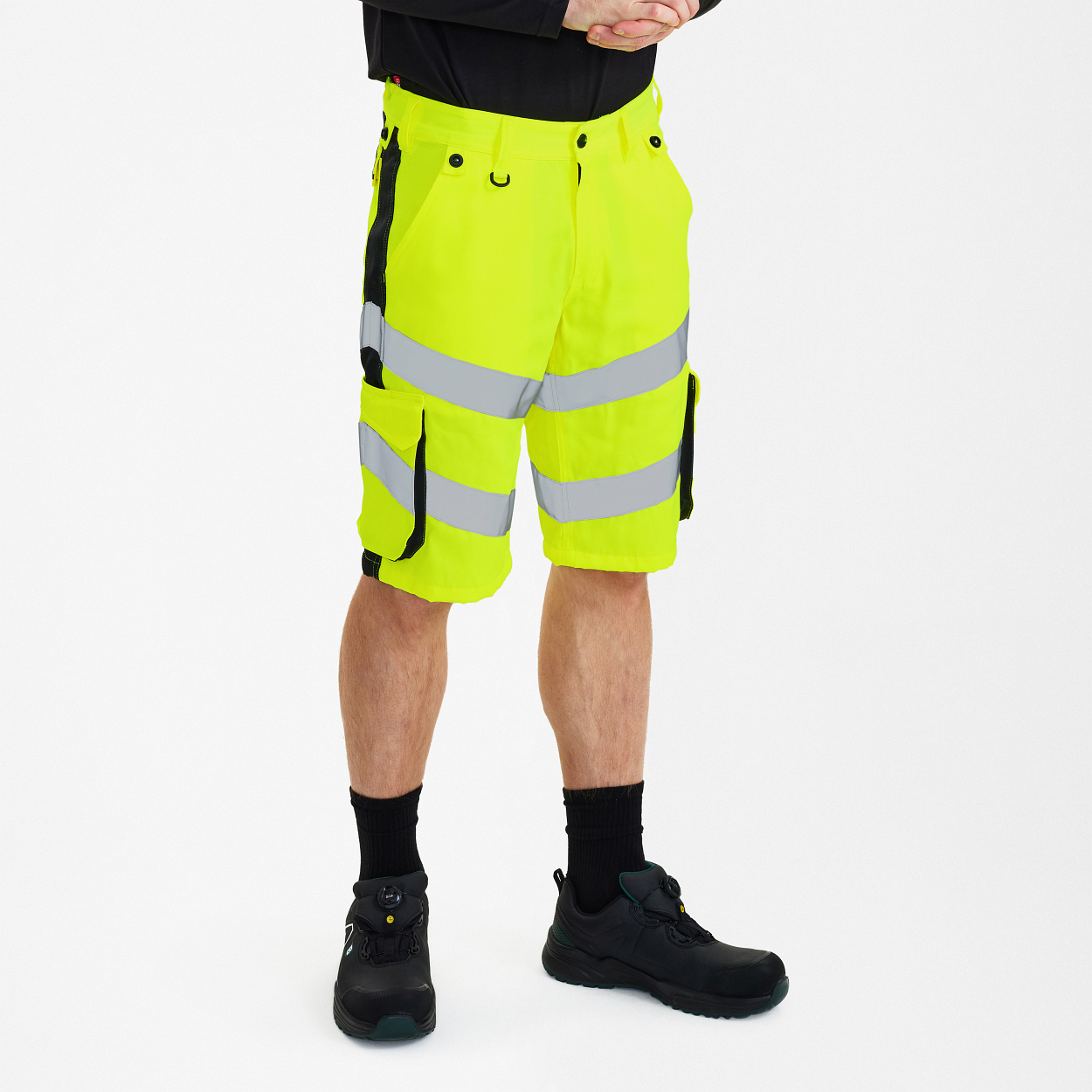 ENGEL Safety Light Arbeitsshorts in Gelb/Schwarz, Größe 54