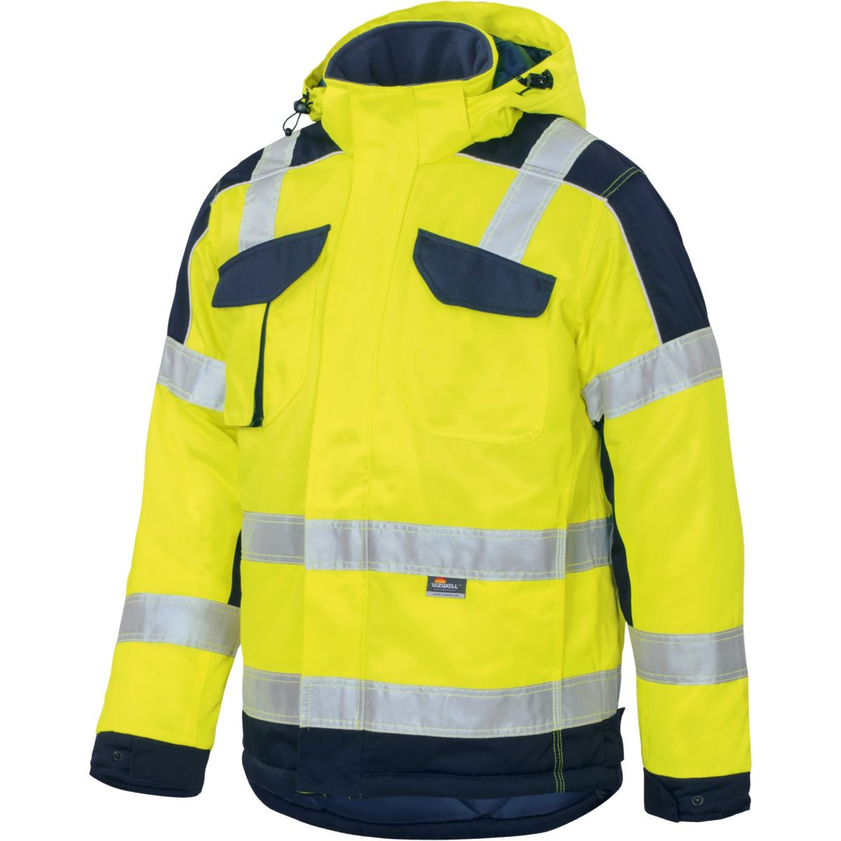 Warnschutz-Kontrast-Jacke leuchtgelb-marine von Vizwell
