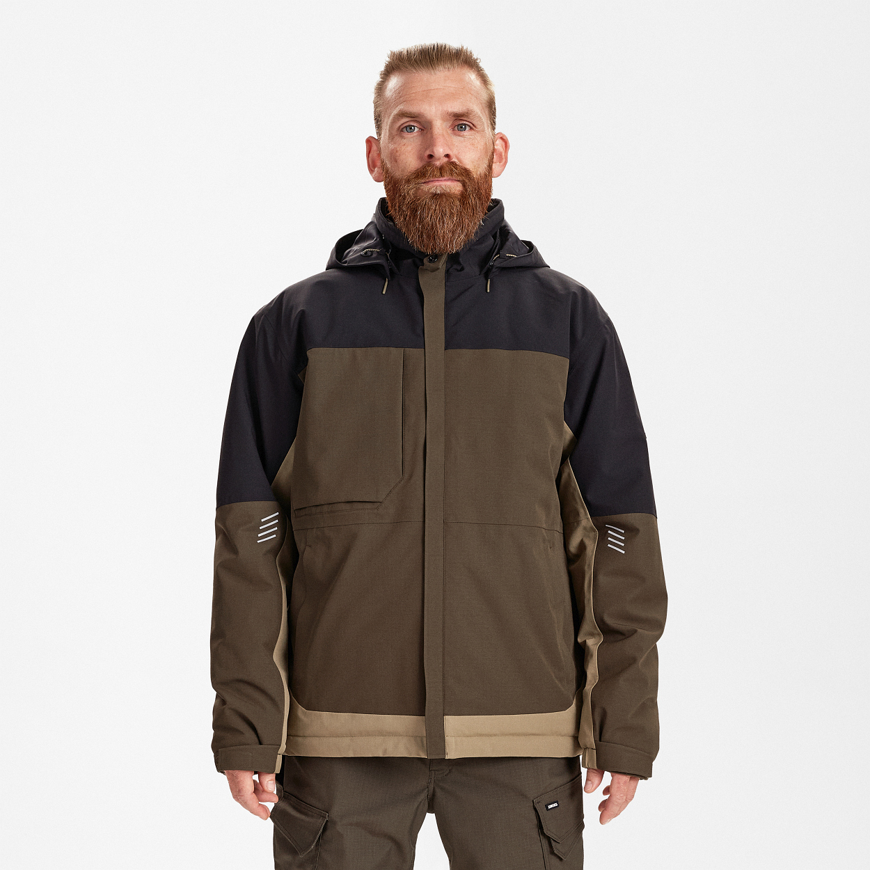 ENGEL Entire Winterjacke in Forest Green/Schwarz, Größe XS