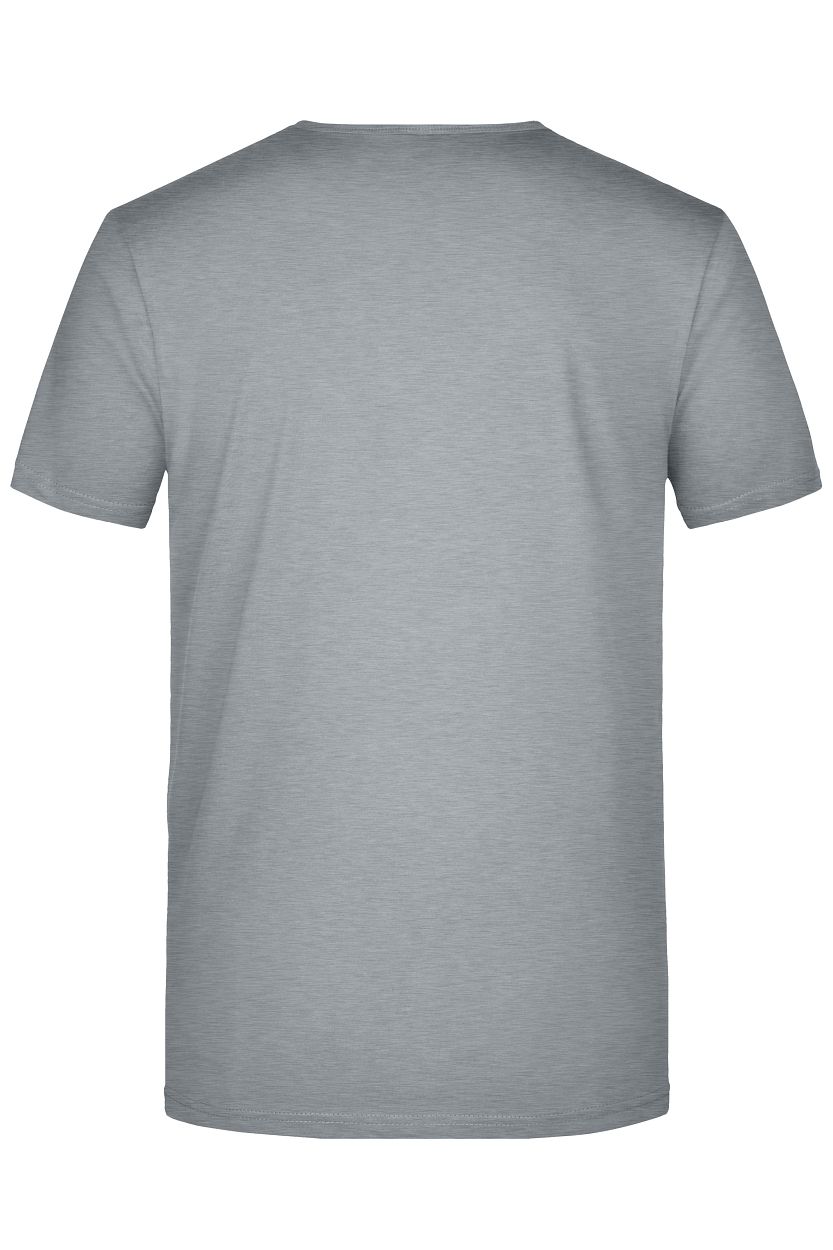 Men's Slim Fit V-T "JN912" in Grey-Heather, Größe 2XL - Daiber