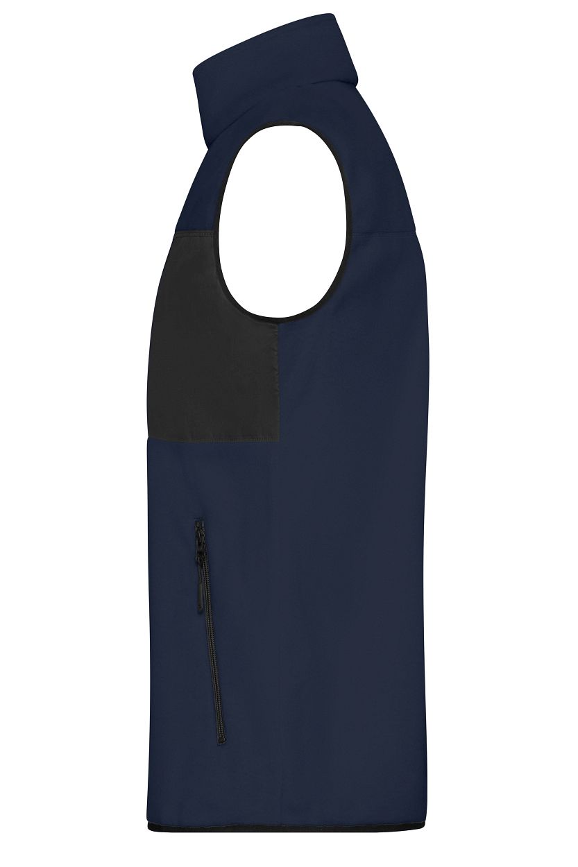 Men's Fleece Vest GRS "JN1310" in Navy/Black, Größe 3XL - Daiber