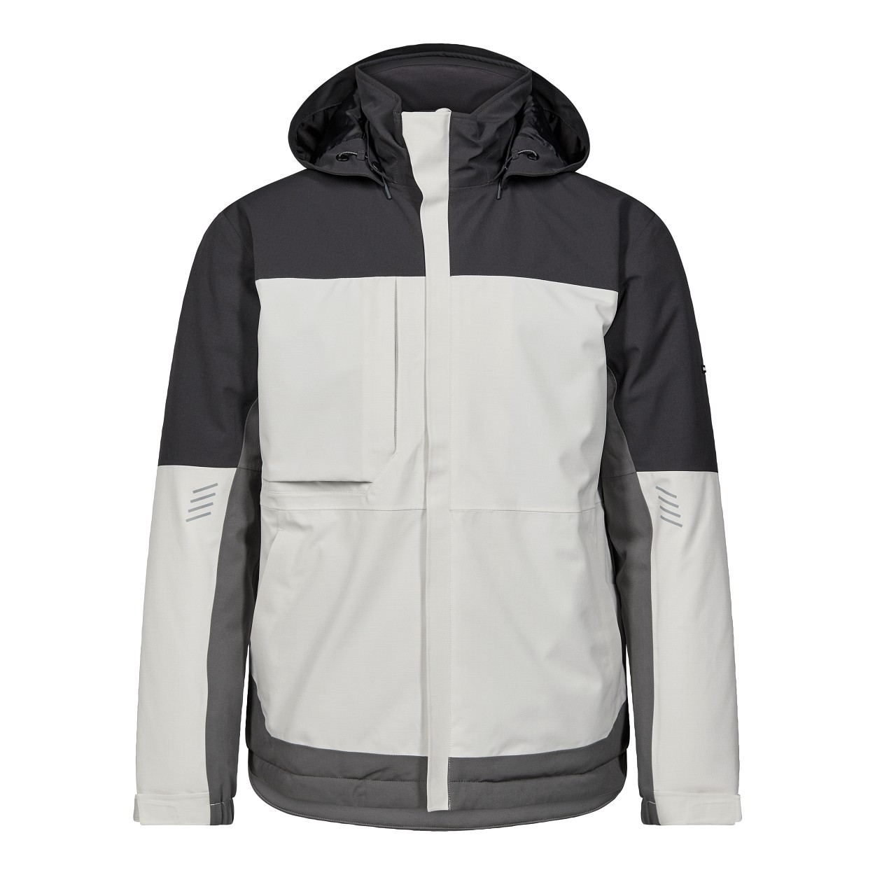 ENGEL Entire Winterjacke in Bone White / Anthracite Grey, Größe XS