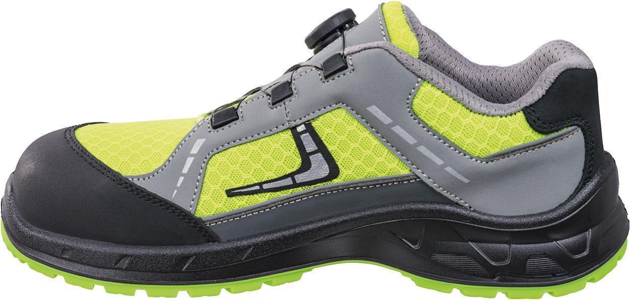 Halbschuh L1295 Basel in Grau/Schwarz/Grün, Gr. 47 von Leibwächter