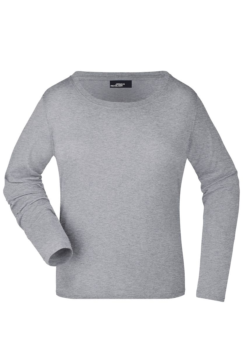 Ladies' Shirt Long-Sleeved Medium "JN903" in Grey-Heather, Größe 3XL - Daiber