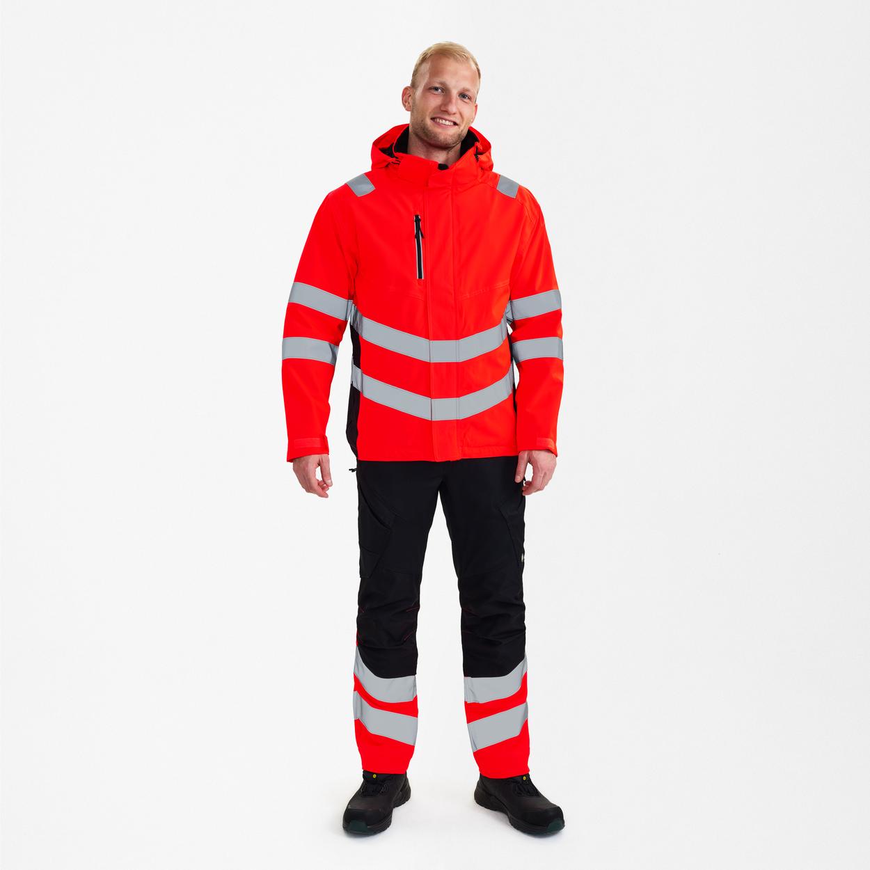 ENGEL Safety Shelljacke in Rot/Schwarz, Größe XS