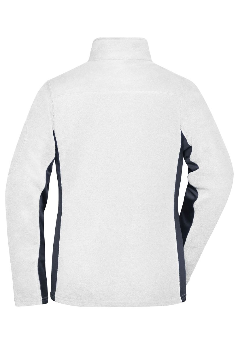 Ladies' Workwear Fleece Jacket - STRONG - "JN841" in White/Carbon, Größe 4XL - Daiber