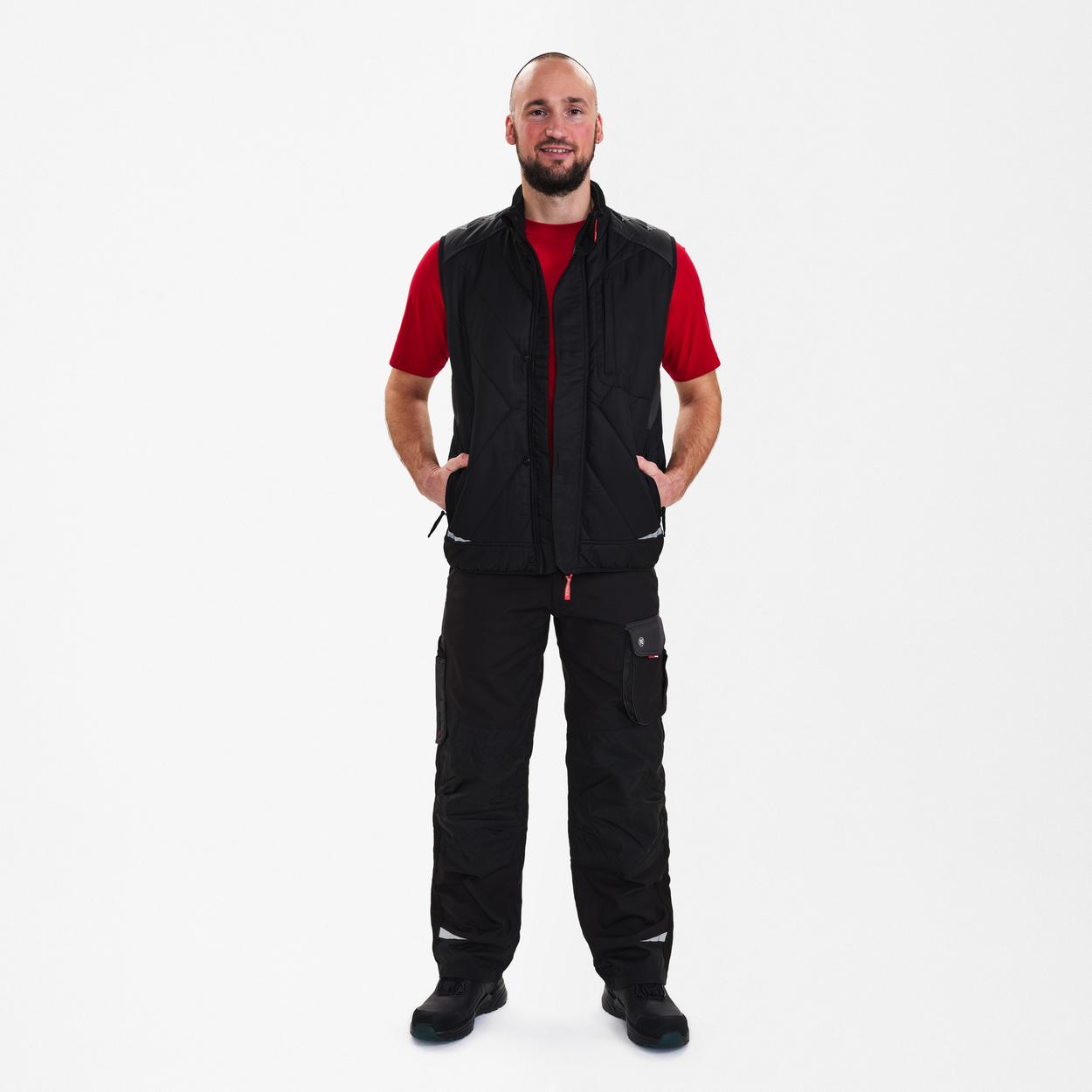 ENGEL Galaxy Stepp-Winterweste in Schwarz/Anthrazit Grau, Größe XS